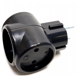 Тройник эл. универс. карболит. 16 А.